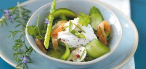 Salade de Saumon et Mousse de Fromage Blanc à la Ciboulette