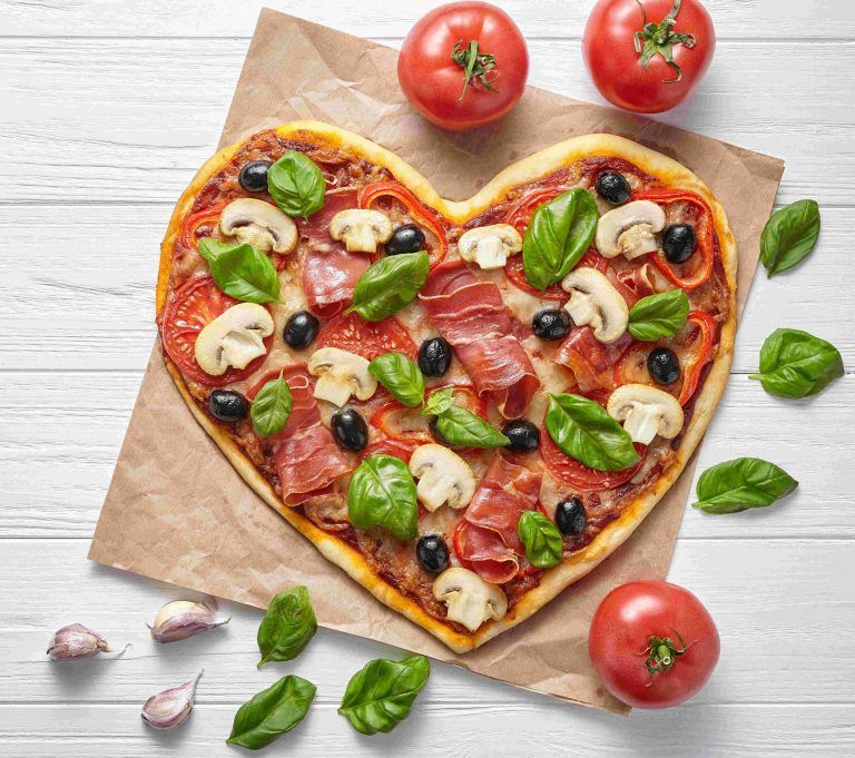 Pizza coeur saint valentin