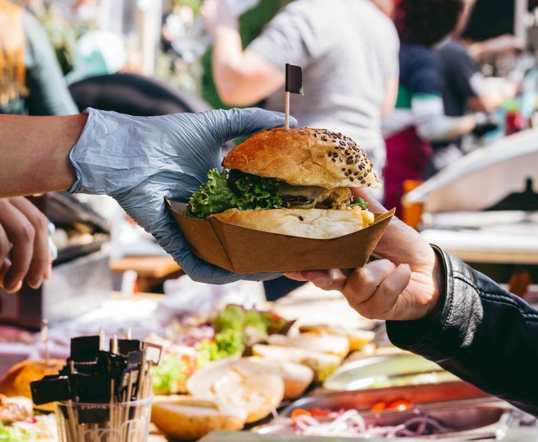 Burger à emporter food market